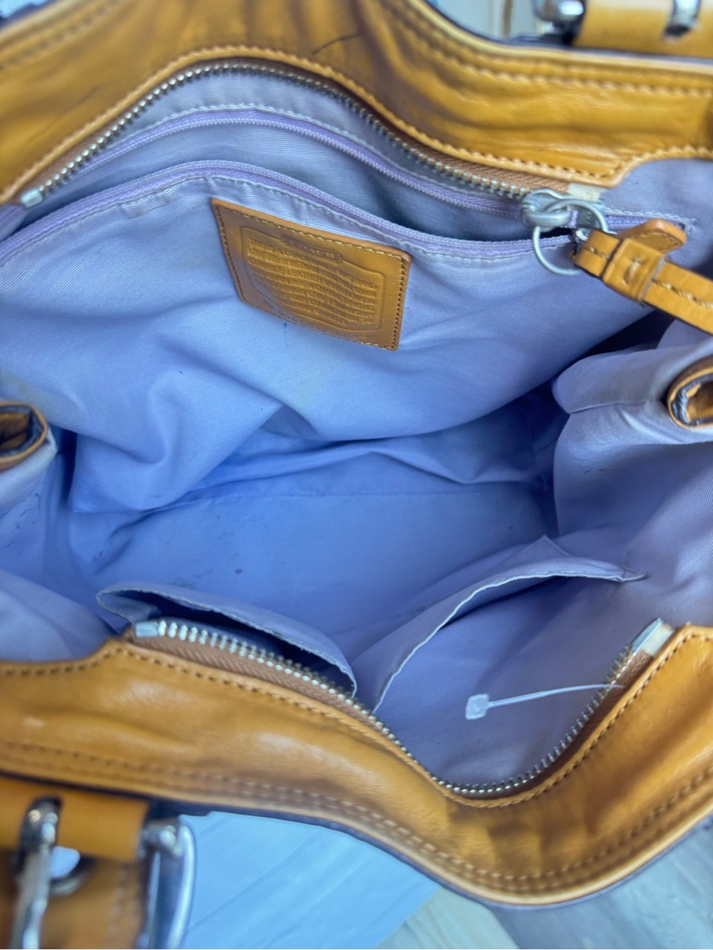 Coach Soho Pleated Mustard Leather Shoulder Bag & Wallet Set F15045 - Picture 5 of 16
